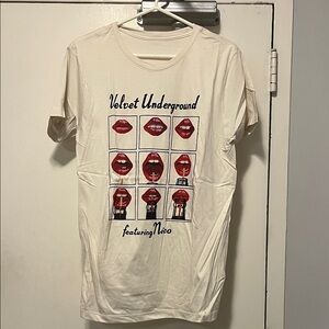 Vintage Velvet Underground Cream and Red Graphic Tee